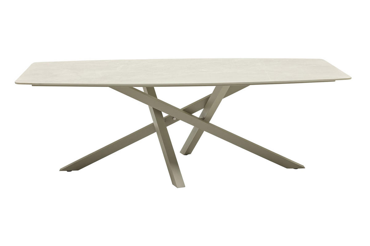 GARTENTISCH Concord 220x100x75cm, Stein, Taupe - Taupe, Stein (100/220/75cm) - dasmöbelwerk