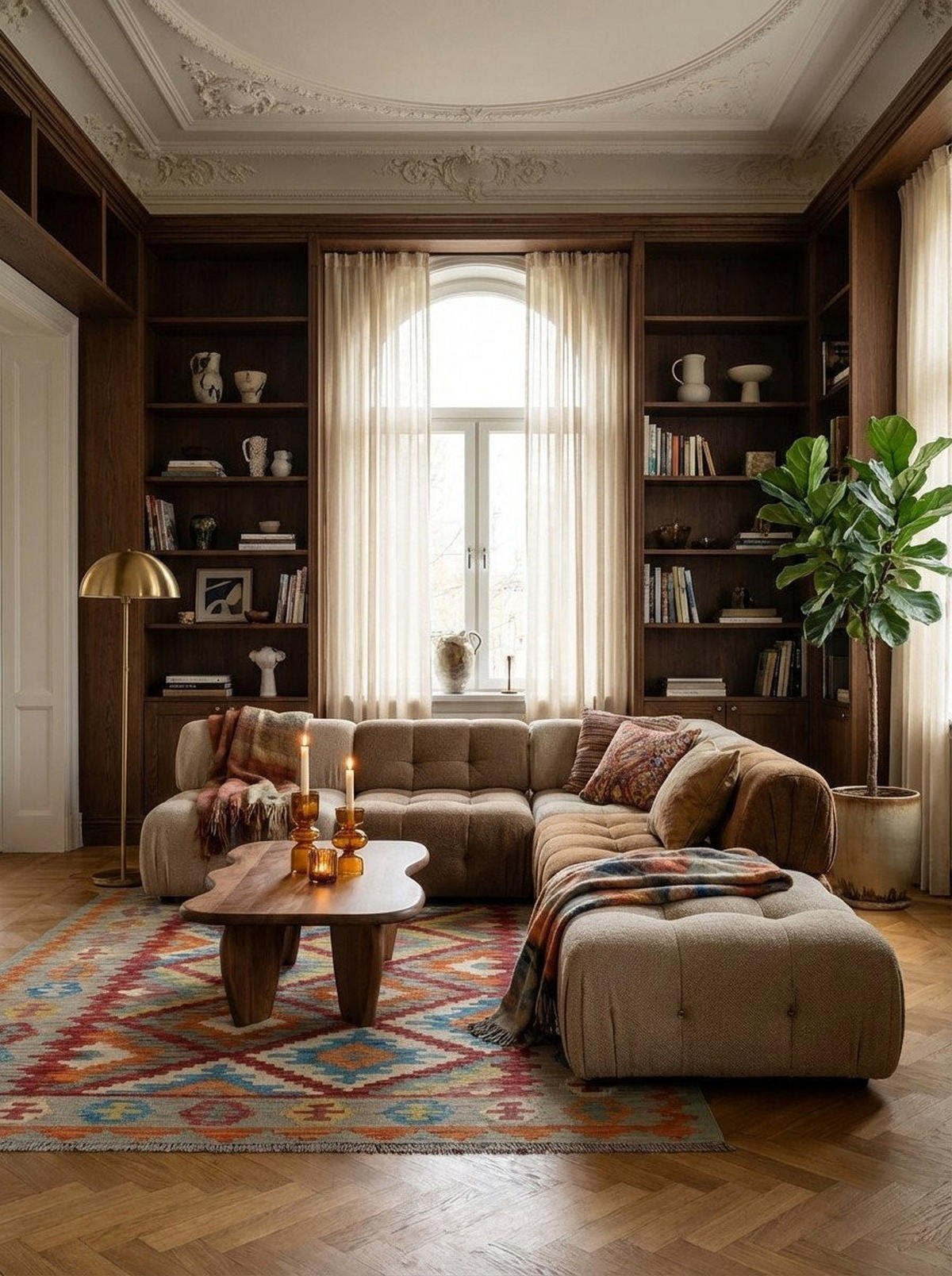 HANDWEBTEPPICH Kelim Gashgai Rot 182/126 cm - Rot, Textil (126/182cm) - Looma