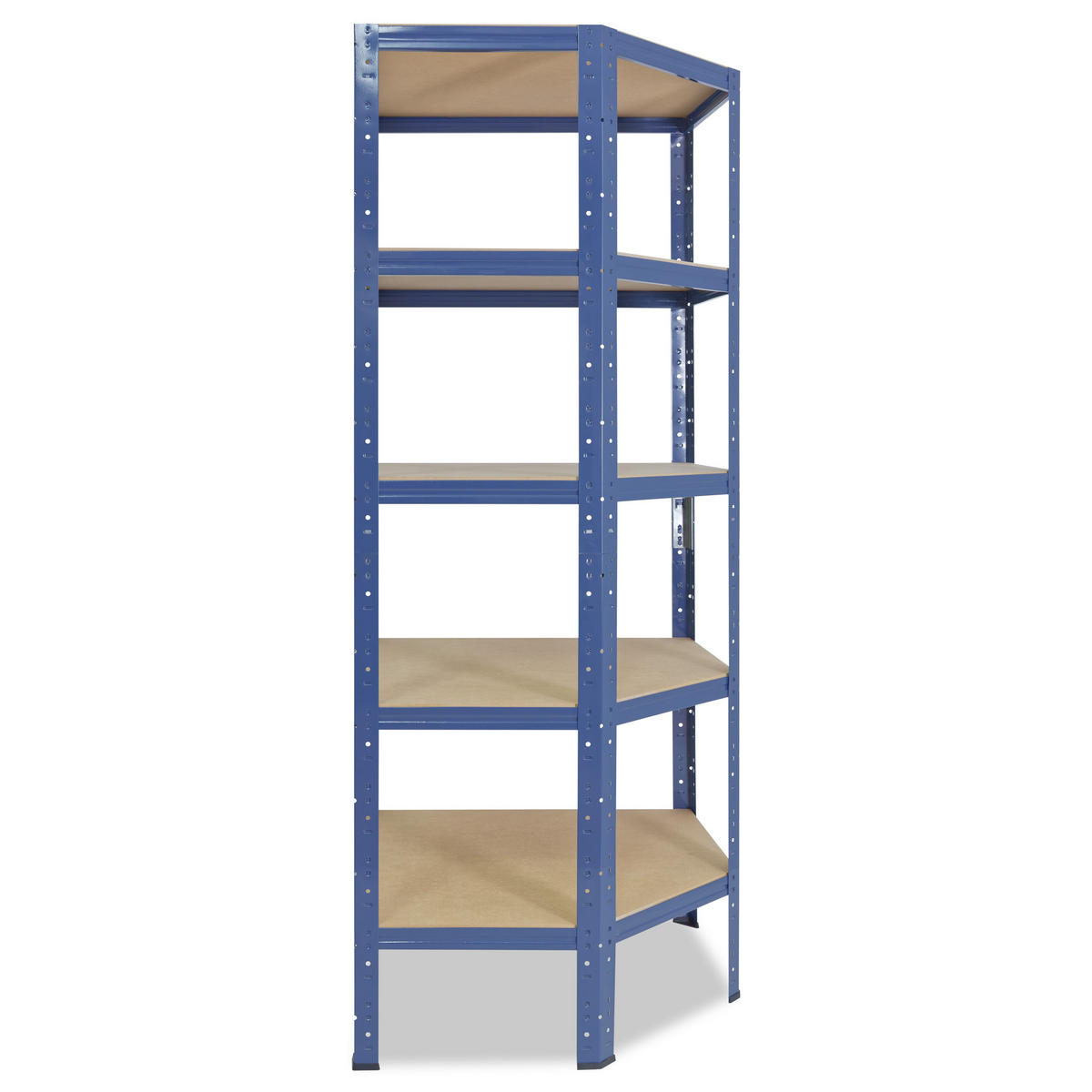 ECKREGAL HOME 200x60x30 cm in blau mit 5 Böden und 175 kg Traglast pro Boden - Blau, Metall (60/200/30cm) - shelfplaza