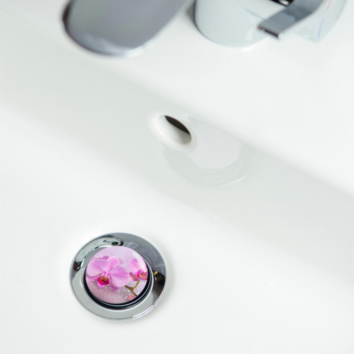 WASCHBECKENSTÖPSEL Blooming - Pink, Kunststoff/Metall (4/7/7cm) - Sanilo