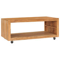 COUCHTISCH 110x60x40 cm Massivholz Teak - Braun, Holzwerkstoff (110/60/40cm) - furnicato