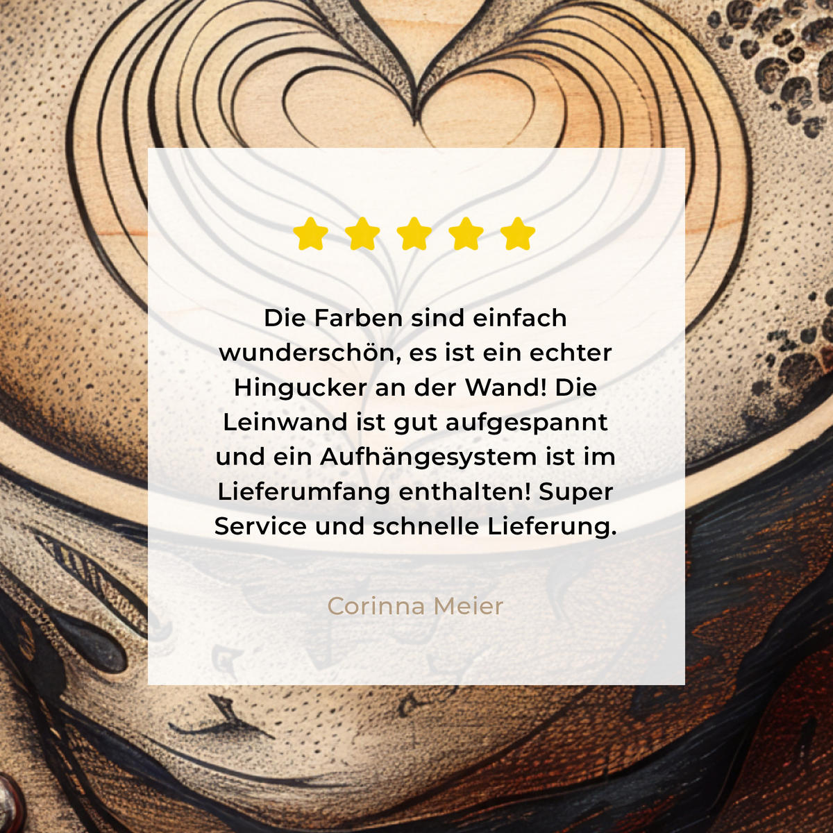 LEINWANDBILD Kaffee - Vintage - Braun - Tasse - Holz 20x20 cm - Braun, Textil (20/20cm) - MuchoWow