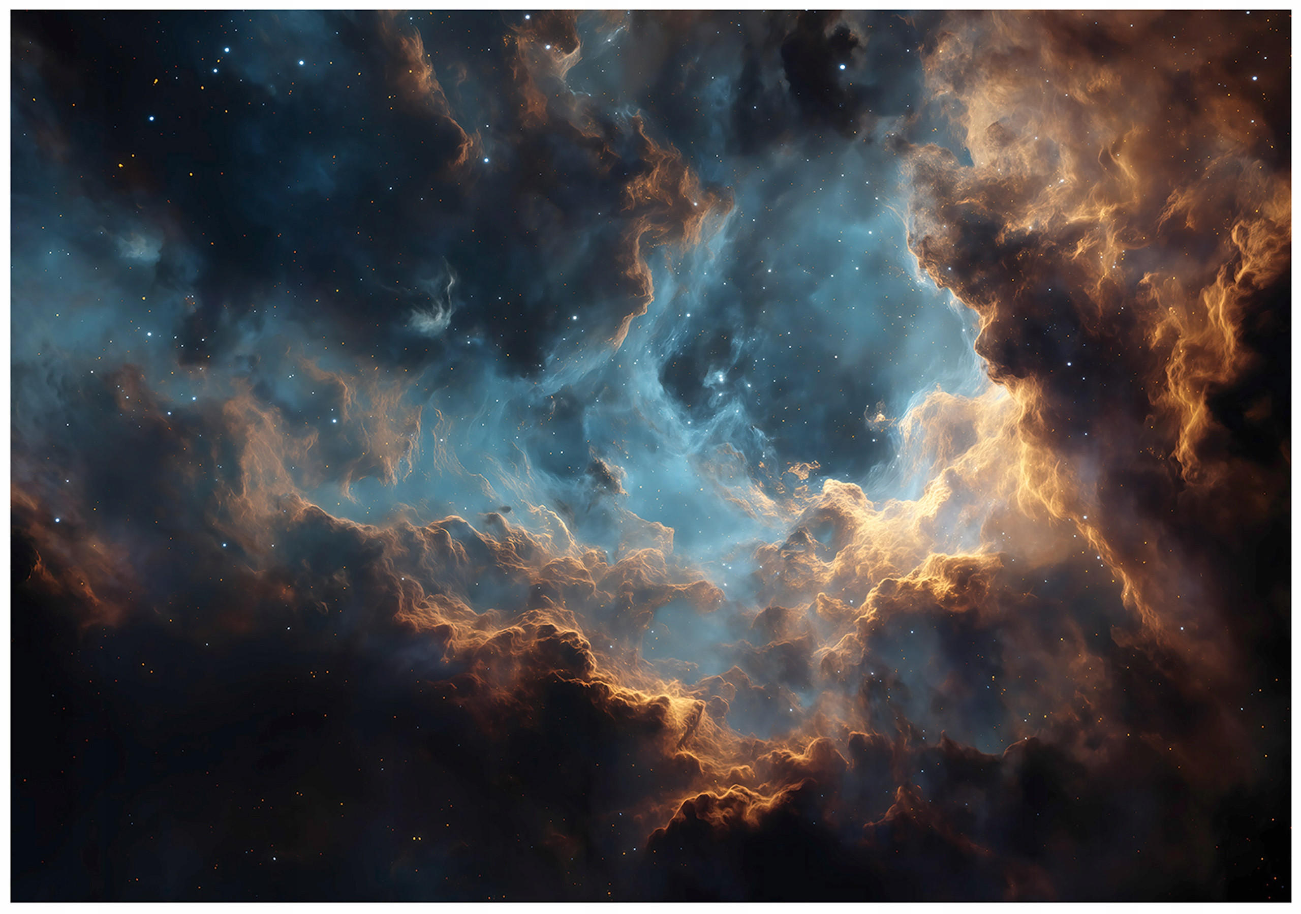 FOTOTAPETE Kosmos Wolken Blau 250x175 cm - Multicolor, Papier (250/175cm) - Wallarena