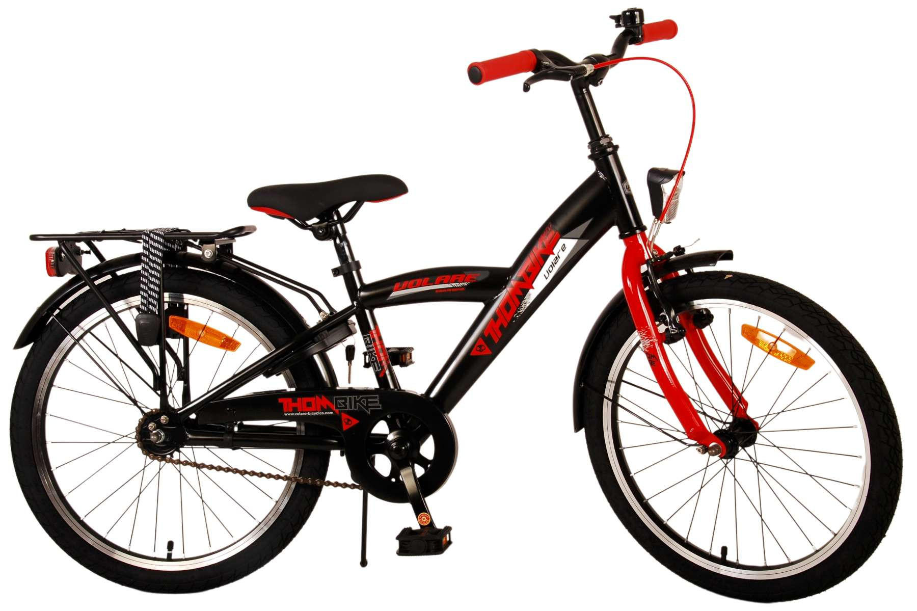 KINDERFAHRRAD Thornbike - Jungen - 20 Zoll - Rücktritt + Handbremsen - Schwarz/Rot - Rot, Metall (60cm) - TPFSports
