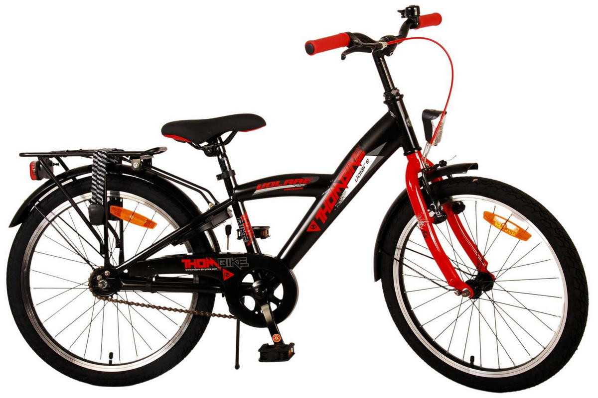 KINDERFAHRRAD Thornbike - Jungen - 20 Zoll - Rücktritt + Handbremsen - Schwarz/Rot - Rot, Metall (60cm) - TPFSports