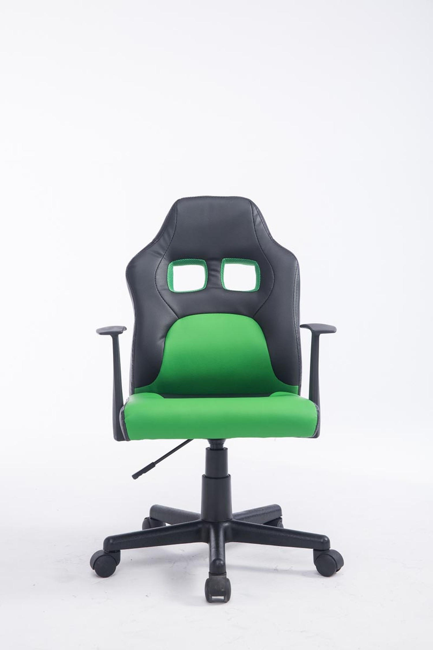 BÜROSTUHL Funny, Kunstleder Schwarz/Grün - Grün, Kunststoff/Textil (56/93/59cm) - TPFLiving