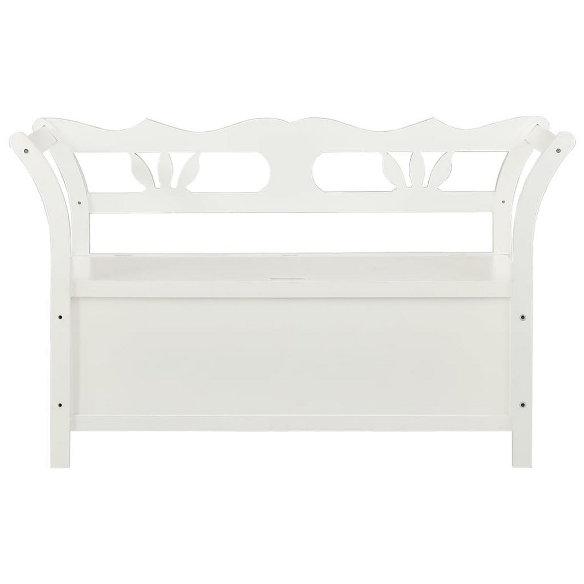 SITZBANK Weiß 107x45x75,5 cm Massivholz Tanne - Weiß, Holz (107/75.5/45cm)