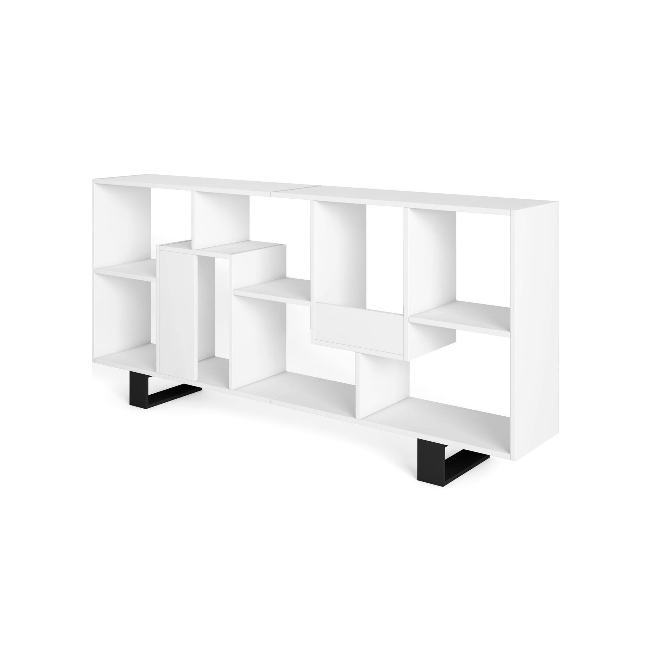 REGAL Bibliothek, Weiß, 67/31/174cm - Weiß, Holzwerkstoff (67/174/31cm) - Skraut Home