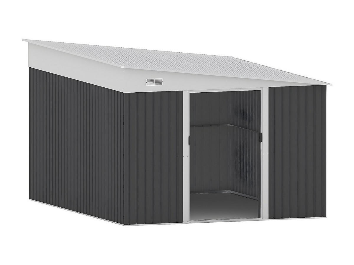 SCHREBERGARTENHAUS - 269 cm x 334 cm - metall - anthrazitgrau Daxton - Anthrazit, Metall (269/168/334cm) - Vente-Unique