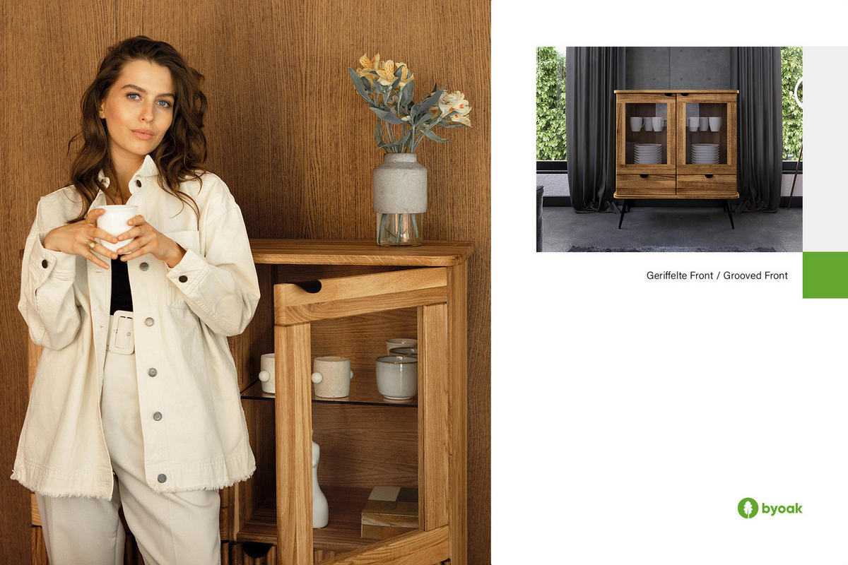 ANRICHTE LINA Kernbuche - Kernbuche, Holz (97/102/46cm) - byoak