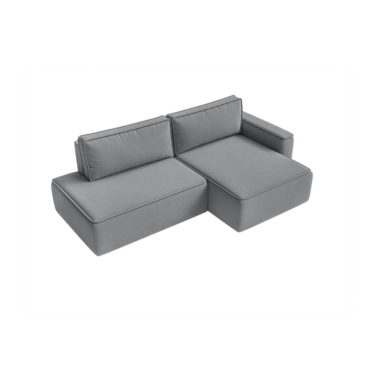 ECKSOFA Sarro mit Schlaffunktion, Grau - Grau, Textil (260/165cm) - Fedve