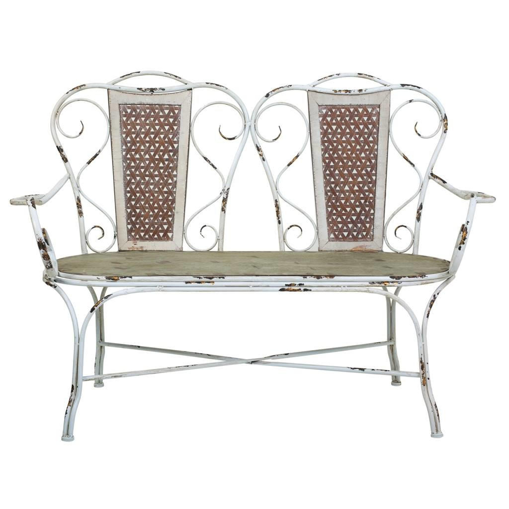 METALLBANK, Grau, 129x57x95 cm - Grau, Metall (129/95/56.5cm) - Wanderlust