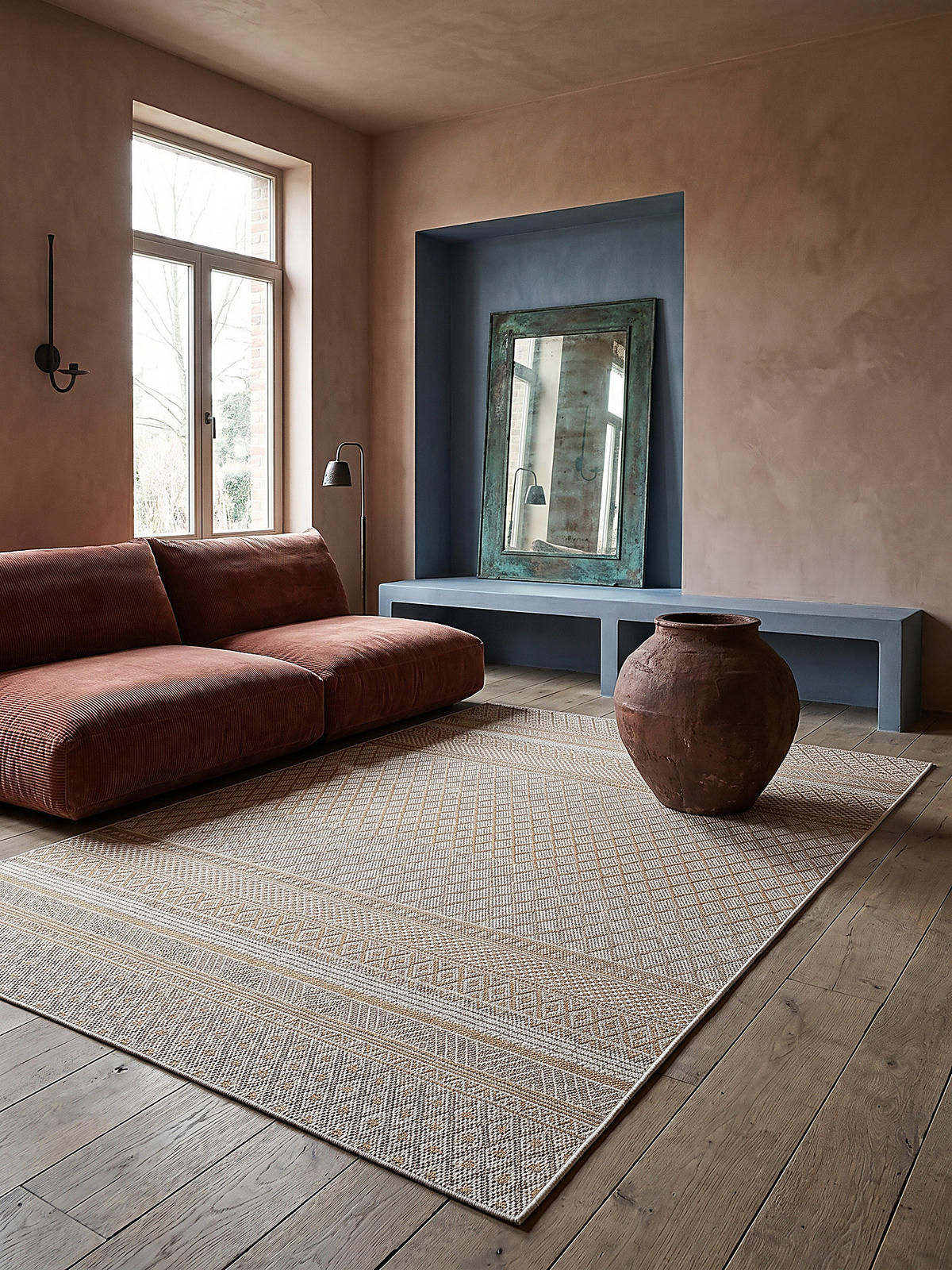 FLACHWEBTEPPICH Berber ESERA Polypropylen Beige 240 x 340 cm - Beige, Textil (240/340cm) - KADIMA DESIGN