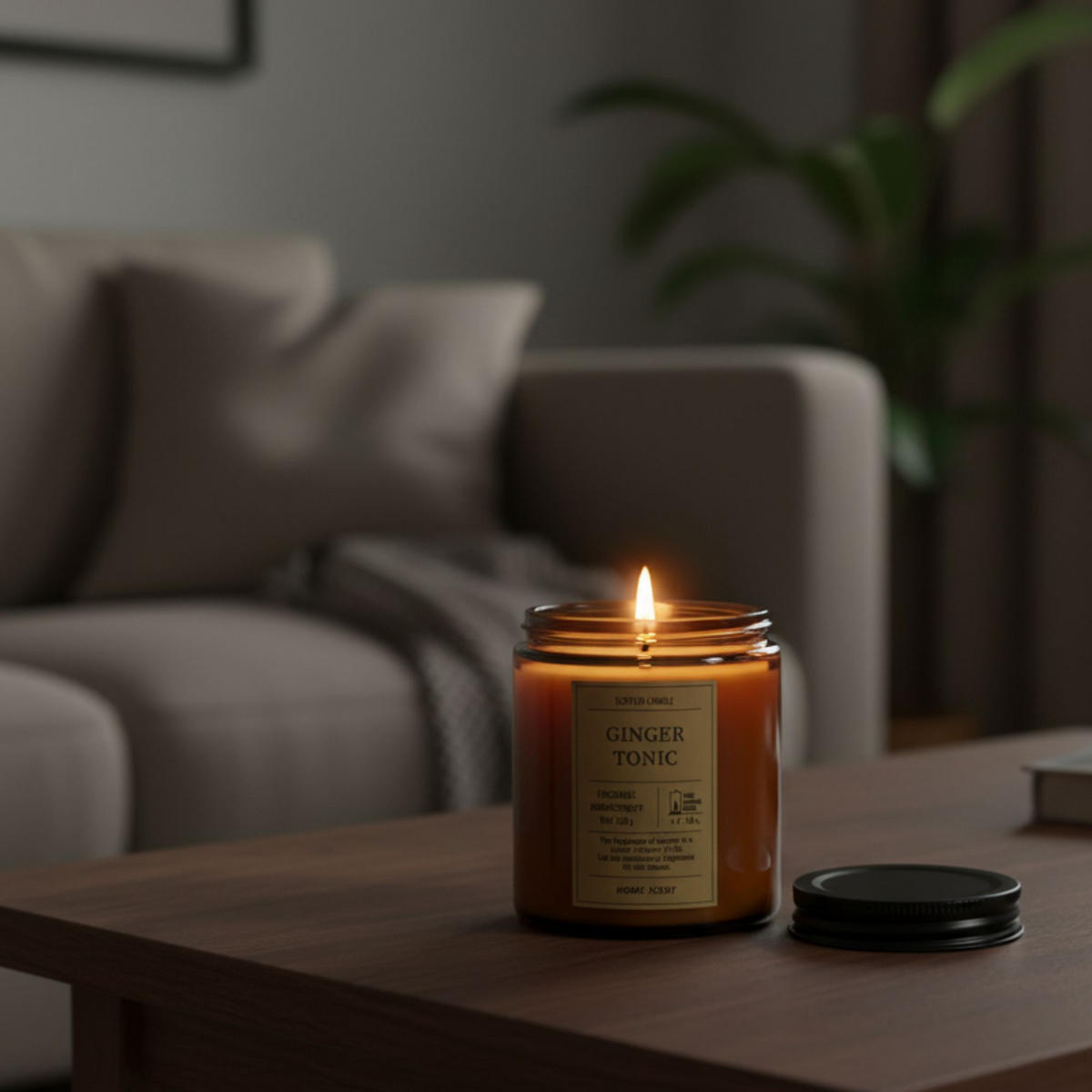 DUFTKERZE 30 Std. Brenndauer Home Scent 7,2/7,2/8,8 cm - Braun, Paraffin (7.2/8.8cm) - Home Styling Collection
