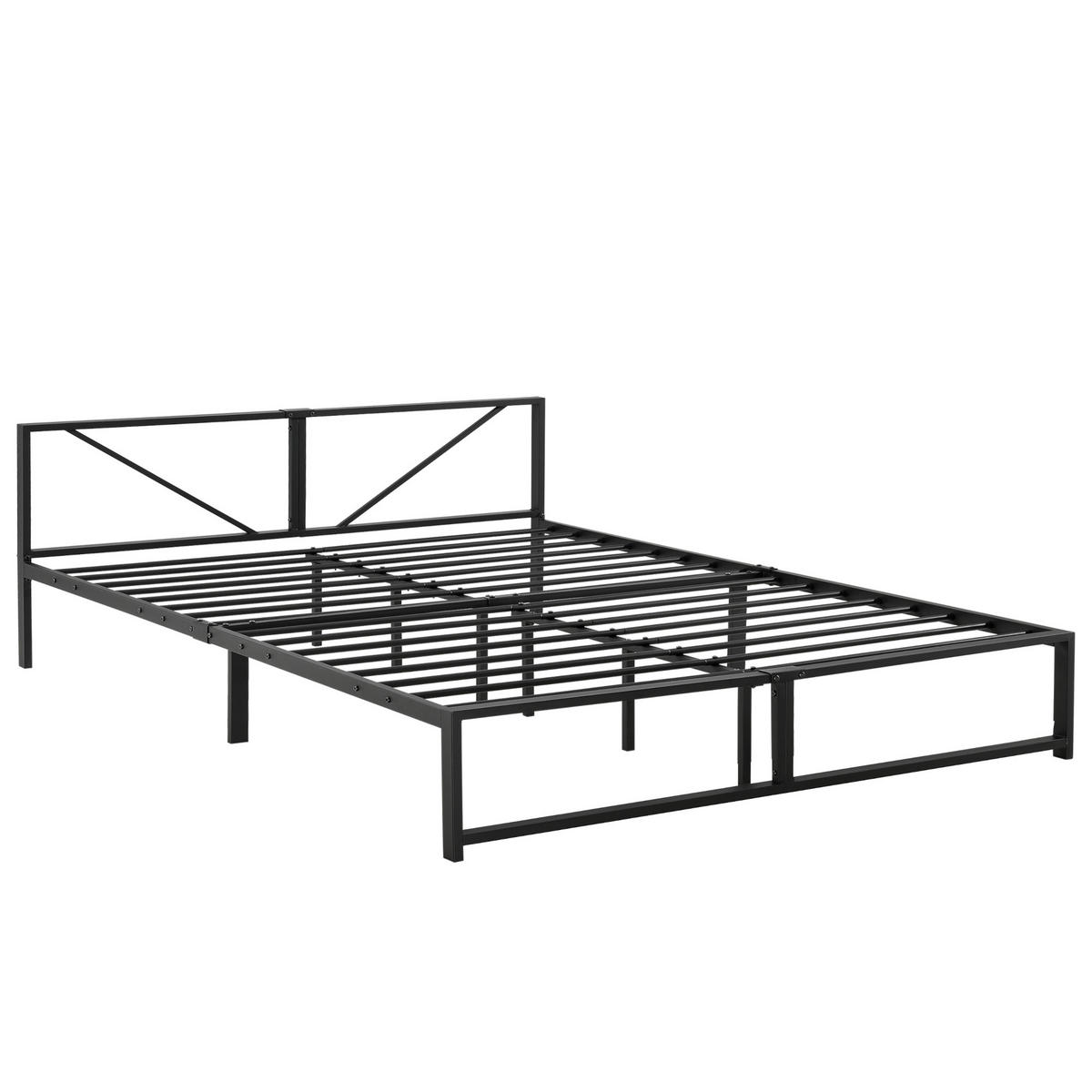 METALLBETT Meran - Schwarz, Metall (180/200cm) - [en.casa]
