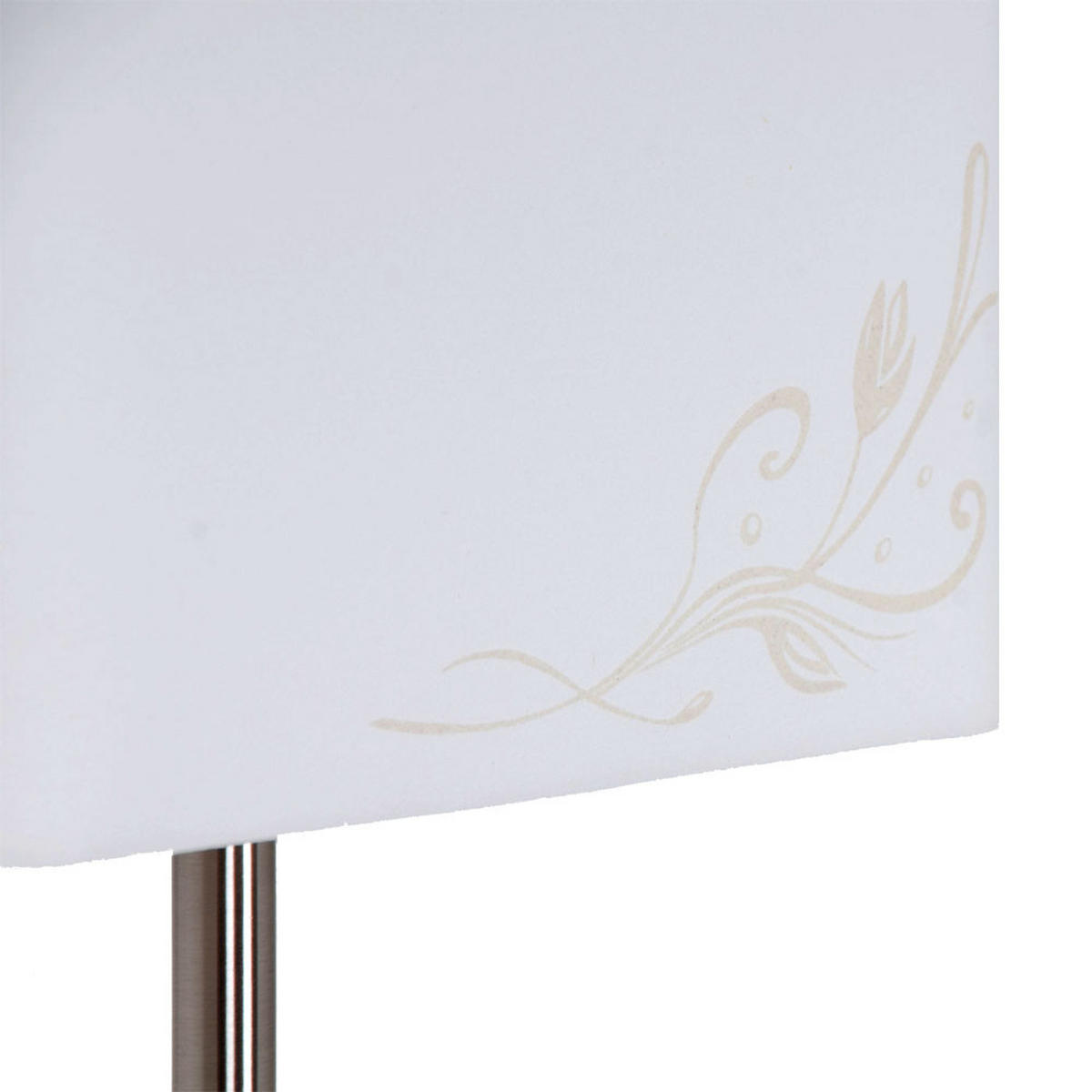 LED STEHLEUCHTE Nelson Silber Metall Textil - Silberfarben, Metall (36/16/154.6cm)