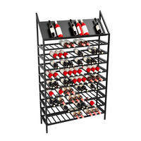 WEINREGAL für 169 Flaschen aus Metall, schwarz Napa - Schwarz, Metall (100/170/30cm) - Metalo Pro