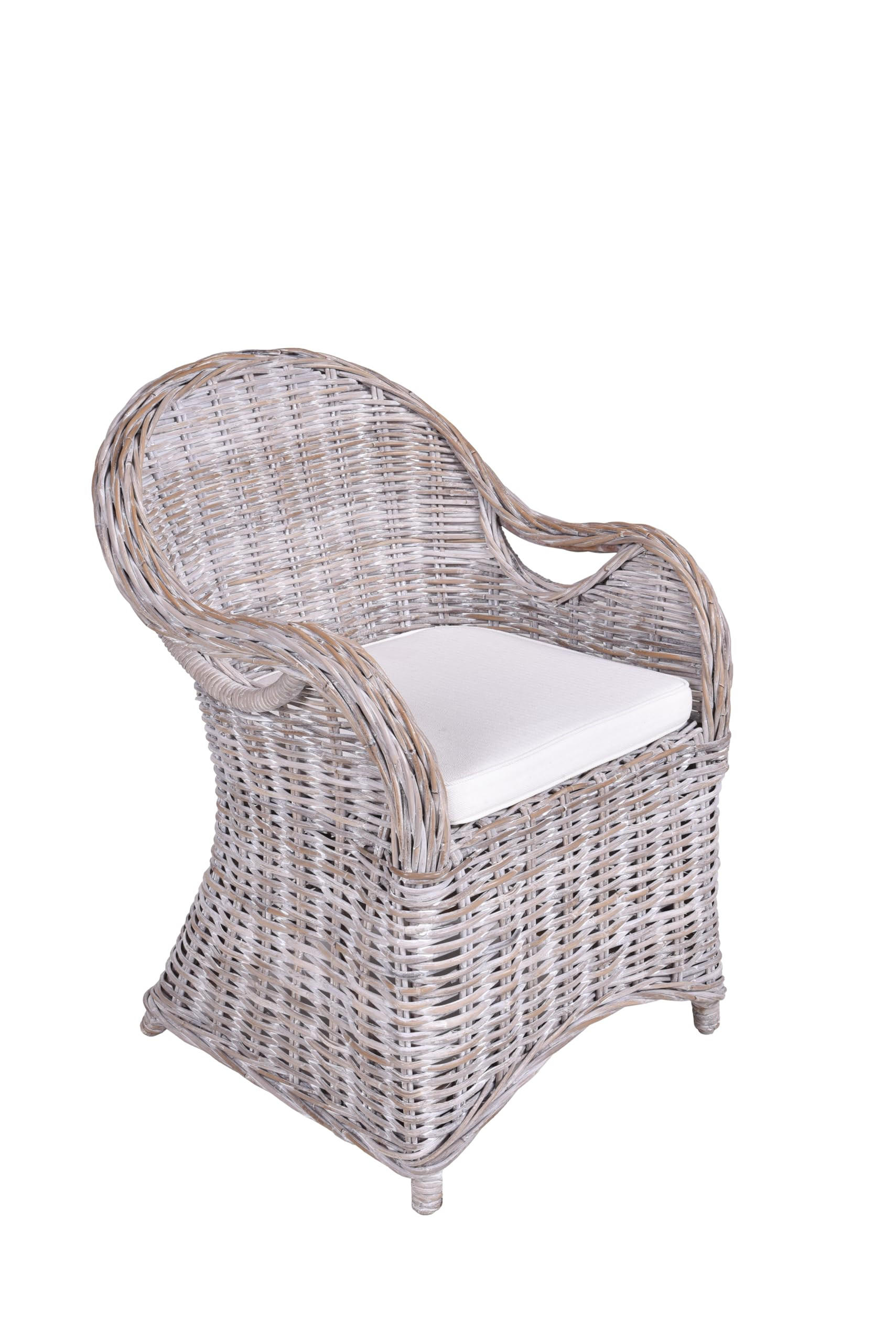 GARTENSTUHL Basel Grau Relaxsessel - Grau, Holz (65/88/64cm) - DELUKE