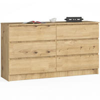 KOMMODE Eiche Artisan 138x40x77 cm - Eiche Artisan, Holzwerkstoff (138/77/40cm) - Akord