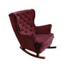 SCHAUKELSESSEL mit gepolstertem Sitz und Armlehnen, 102x81x95 cm, Burgunderrot_29835 - Bordeaux/Braun, Holz/Textil (81/102/95cm) - DomoHome