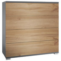 KOMMODE Pavos Eiche Wotan - Eiche Wotan, Holzwerkstoff (76/76/35cm) - Vladon