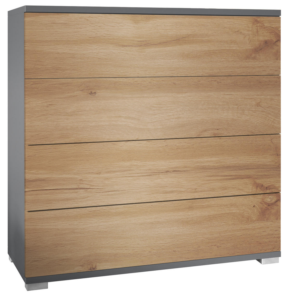 KOMMODE Pavos Eiche Wotan - Eiche Wotan, Holzwerkstoff (76/76/35cm) - Vladon