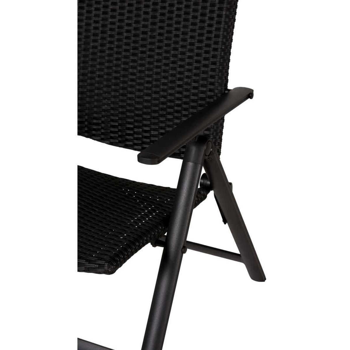 GARTENSTUHL, Lise, Stühle Schwarz, Rattan, 59 x 75 x 108 cm, 2-teilig - Schwarz, Naturmaterialien (59/108/75cm) - ebuy24