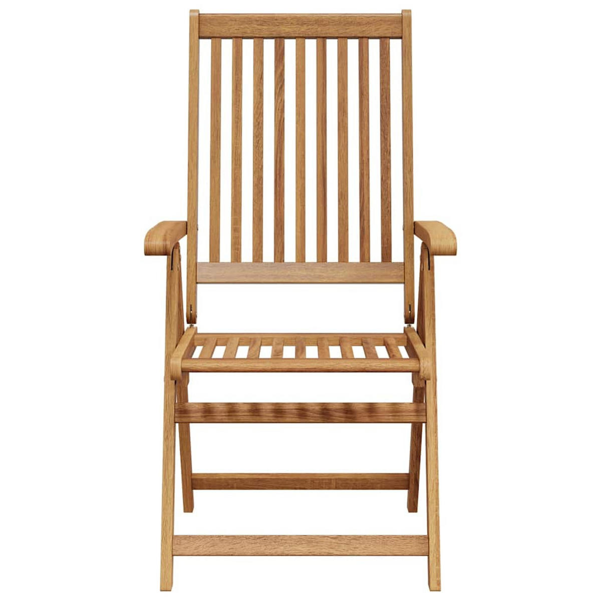 GARTENSTÜHLE 2er Set Klappbar Akazie Massivholz Braun - Naturfarben, Holz (69/111/57cm) - vidaXL
