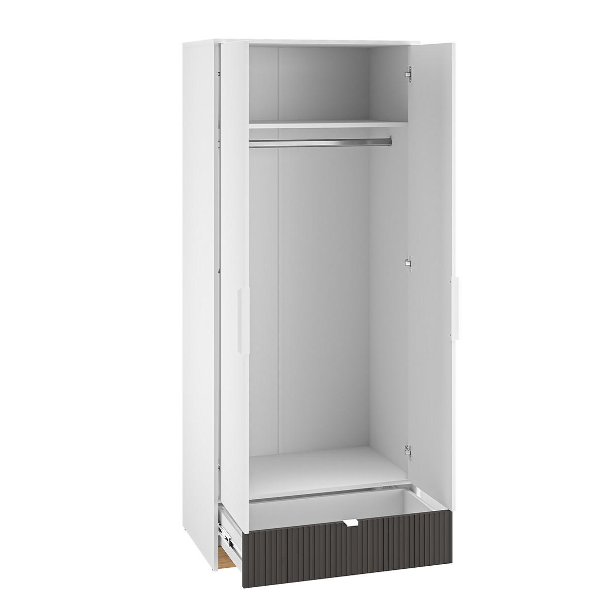 SCHRANK 2 Türen Ronan Weiß - Weiß, Holzwerkstoff (82/196/53cm) - Petits-meubles