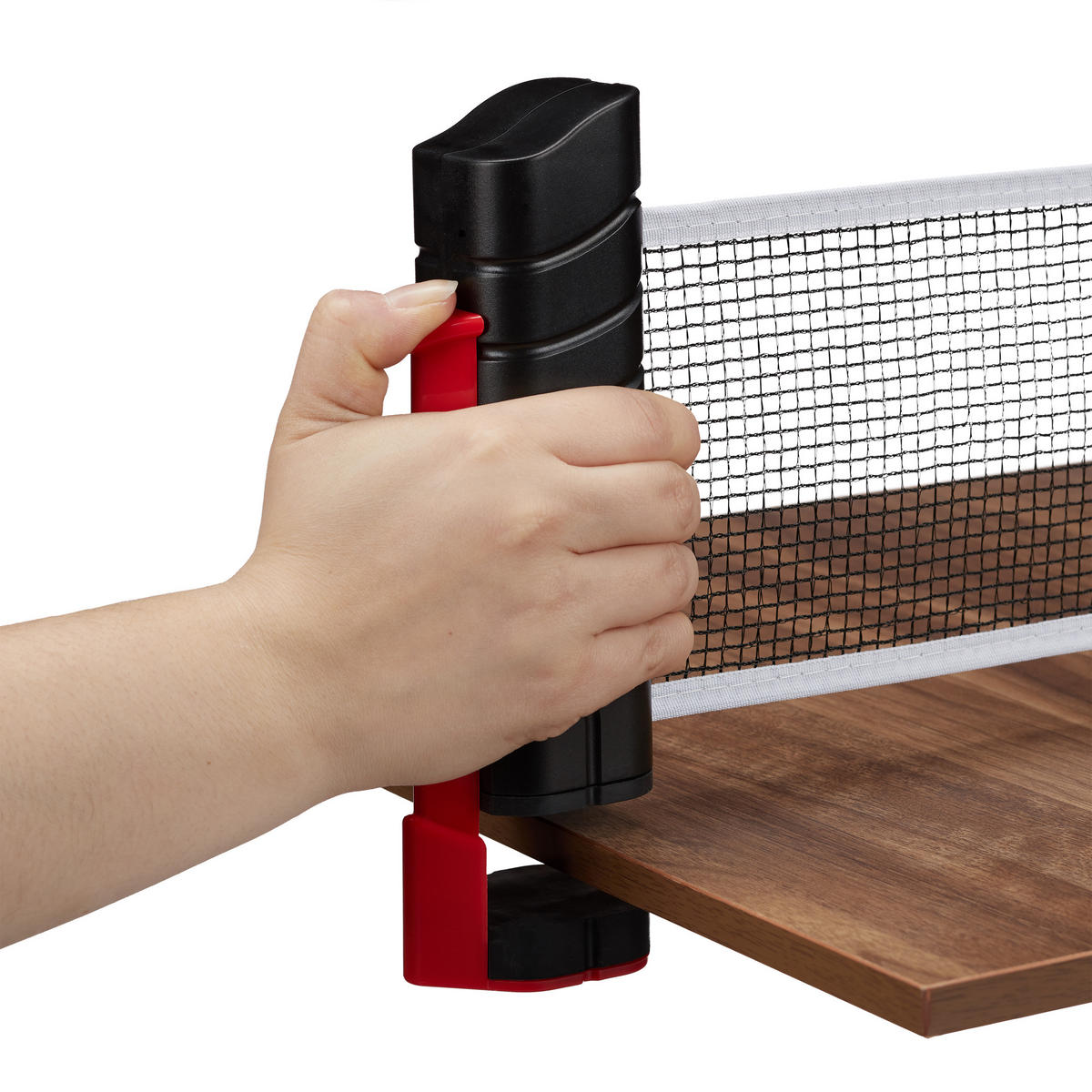TISCHTENNISNETZ - Schwarz, Kunststoff (183/5cm) - Relaxdays