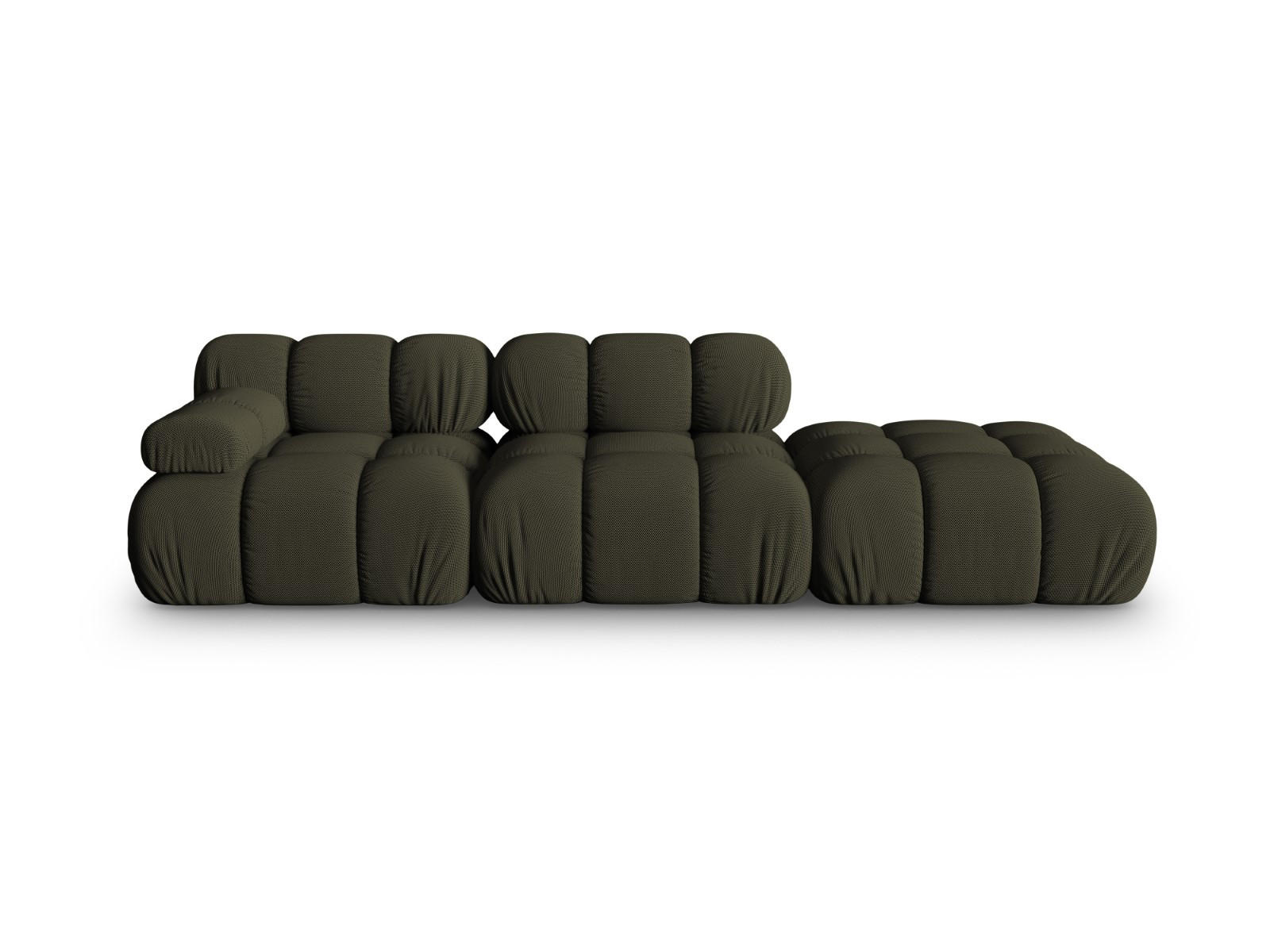 SOFA modular rechts Bellis aus 3D-Stoff Amazonasgrün 4 Sitzplätze - Waldgrün, Textil (282/70/94cm) - Micadoni
