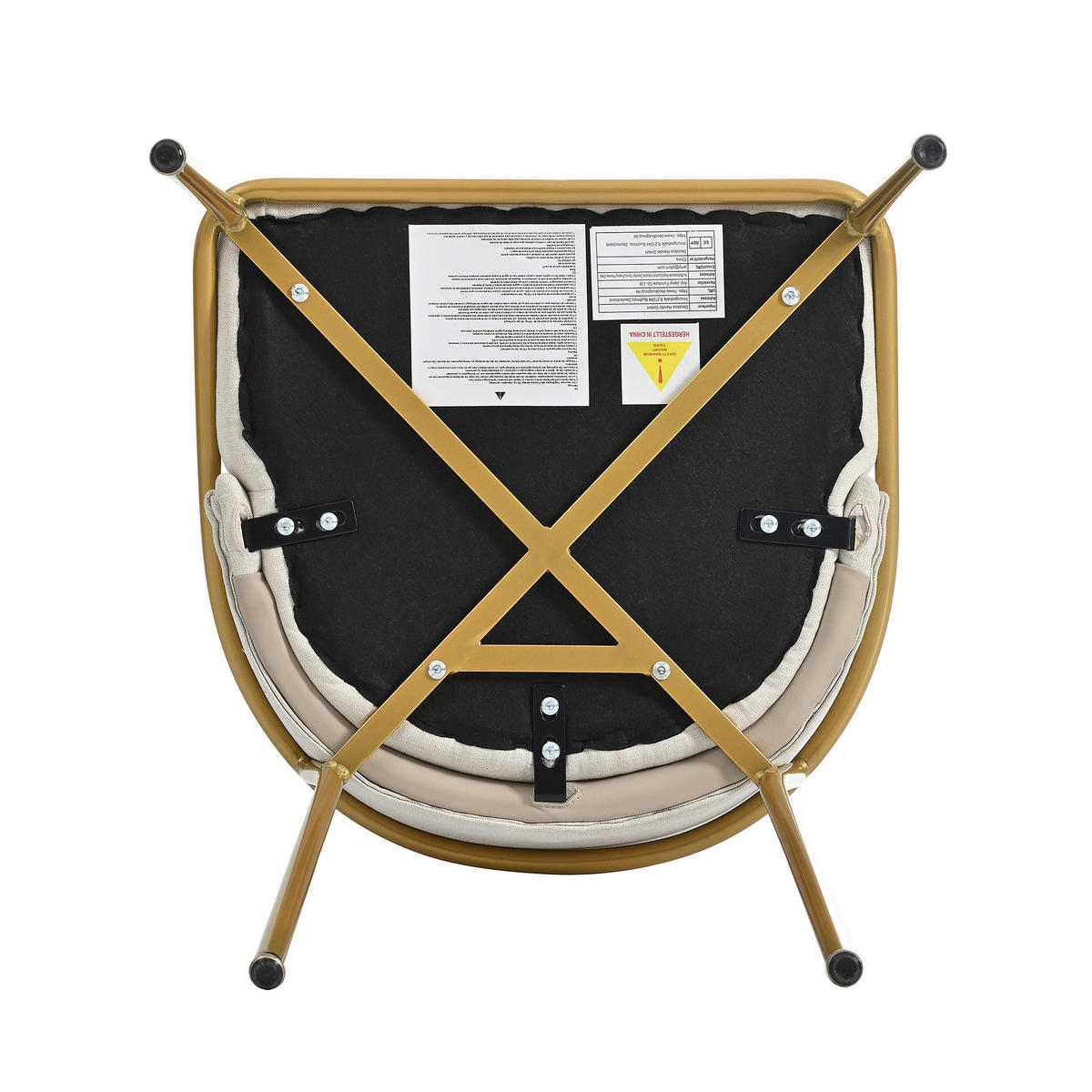 STUHL-SET DE-35889 6 Stück Beige - Beige, Holz (55/85/55cm) - ComfortXL
