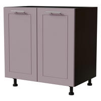UNTERSCHRANK Bari D11/80 Schwarz / RAL 4009 pastellviolett 80 / 50 / 82cm - Violett/Schwarz, Holz/Holzwerkstoff (80/82/50cm) - Feldmann-Wohnen