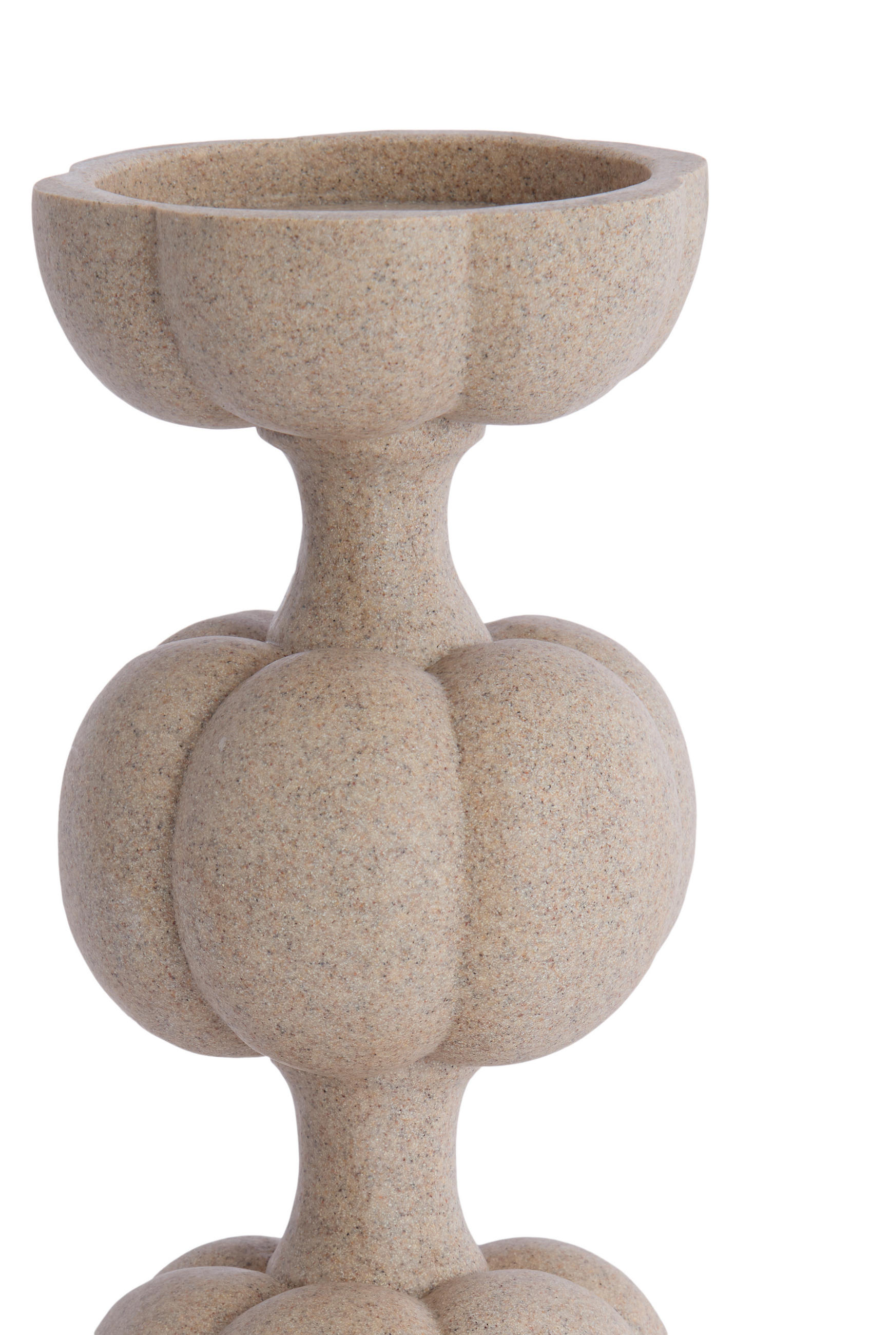 KERZENSTÄNDER Astoria Braun Ø13/36,5 cm - Braun, Kunststoff (13/36.5/13cm) - Light & Living