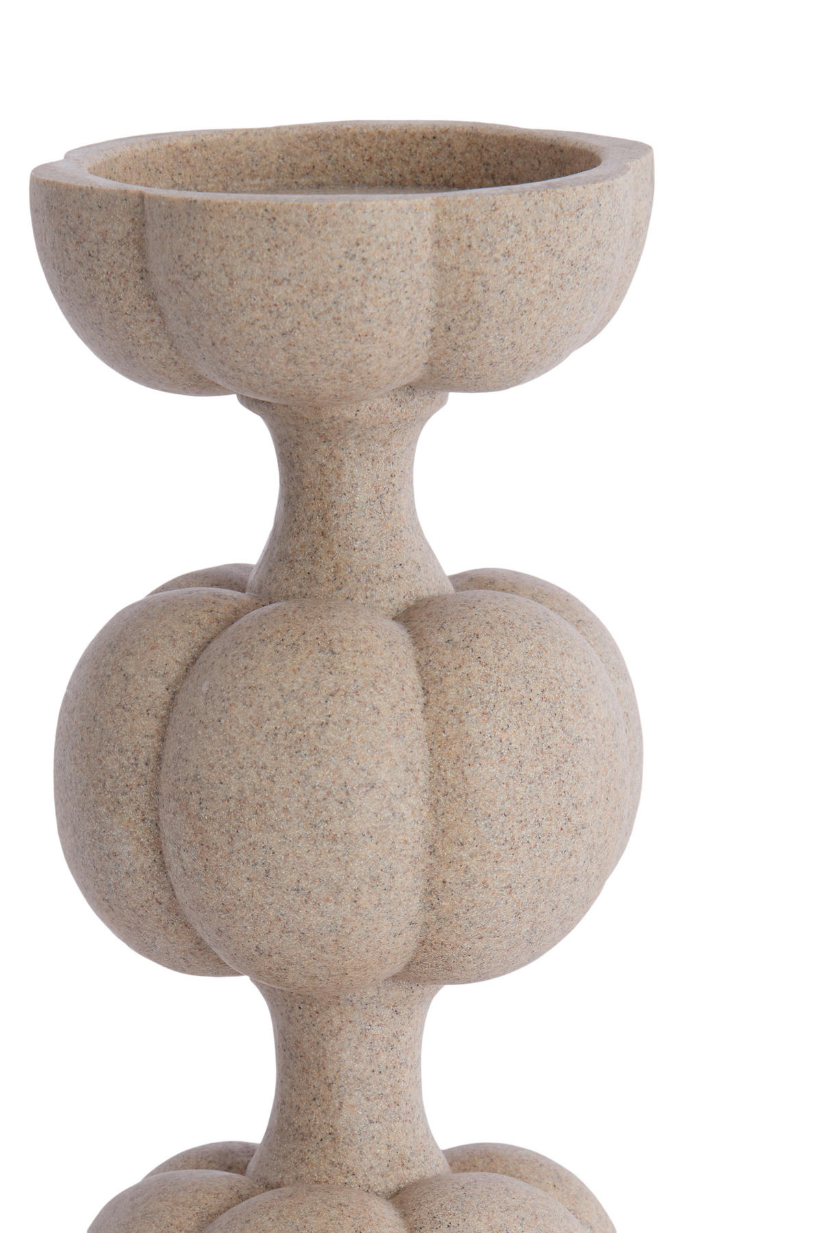 KERZENSTÄNDER Astoria Braun Ø13/36,5 cm - Braun, Kunststoff (13/36.5/13cm) - Light & Living