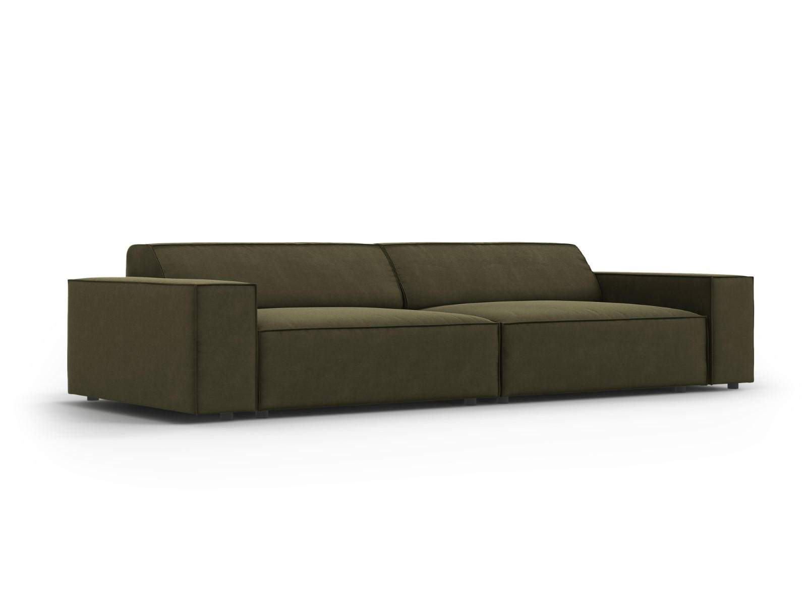 SOFA Jodie aus Samt grün 3 Sitzplätze - Grün, Textil (102/70/204cm) - Micadoni