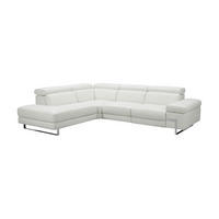 ECKSOFA Opera Echtleder Weiß - Weiß, Leder/Metall (218/269cm)