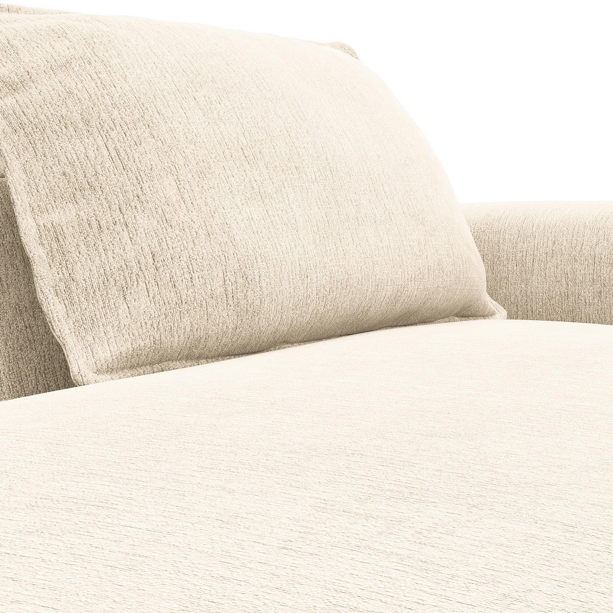 2,5-SITZER SOFA - Champagner/Schwarz, Textil (217/82/156cm) - home24