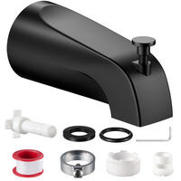 BADEWANNENARMATUR – Schwarz - Schwarz, Metall (15/7/8cm)