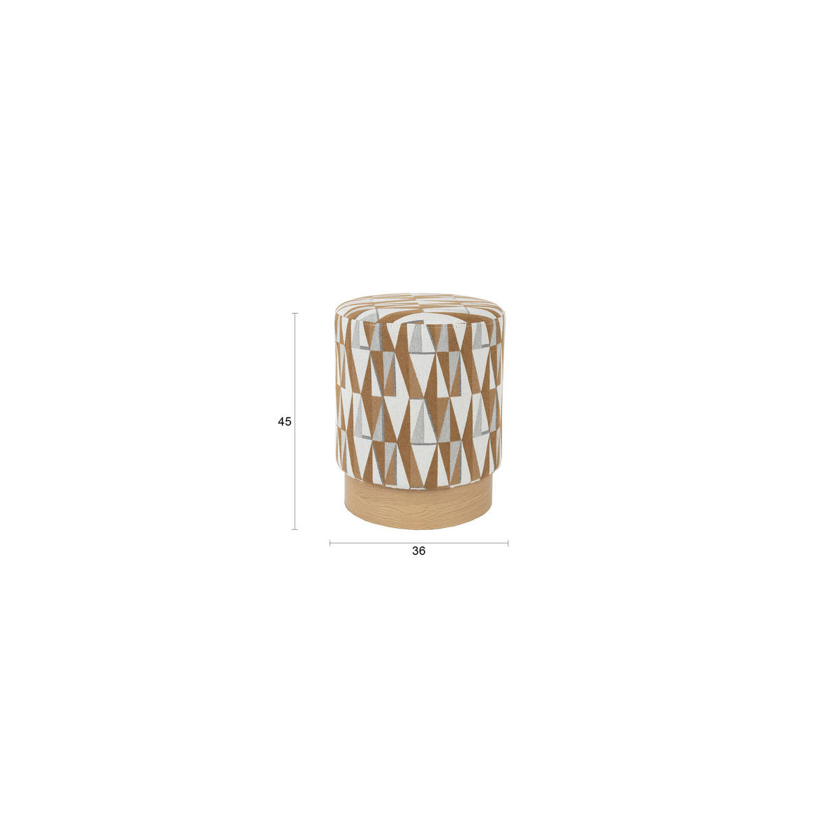 SITZHOCKER Ziggy Pouf - Beige, Kunststoff (36/45/36cm) - Housecraft Living