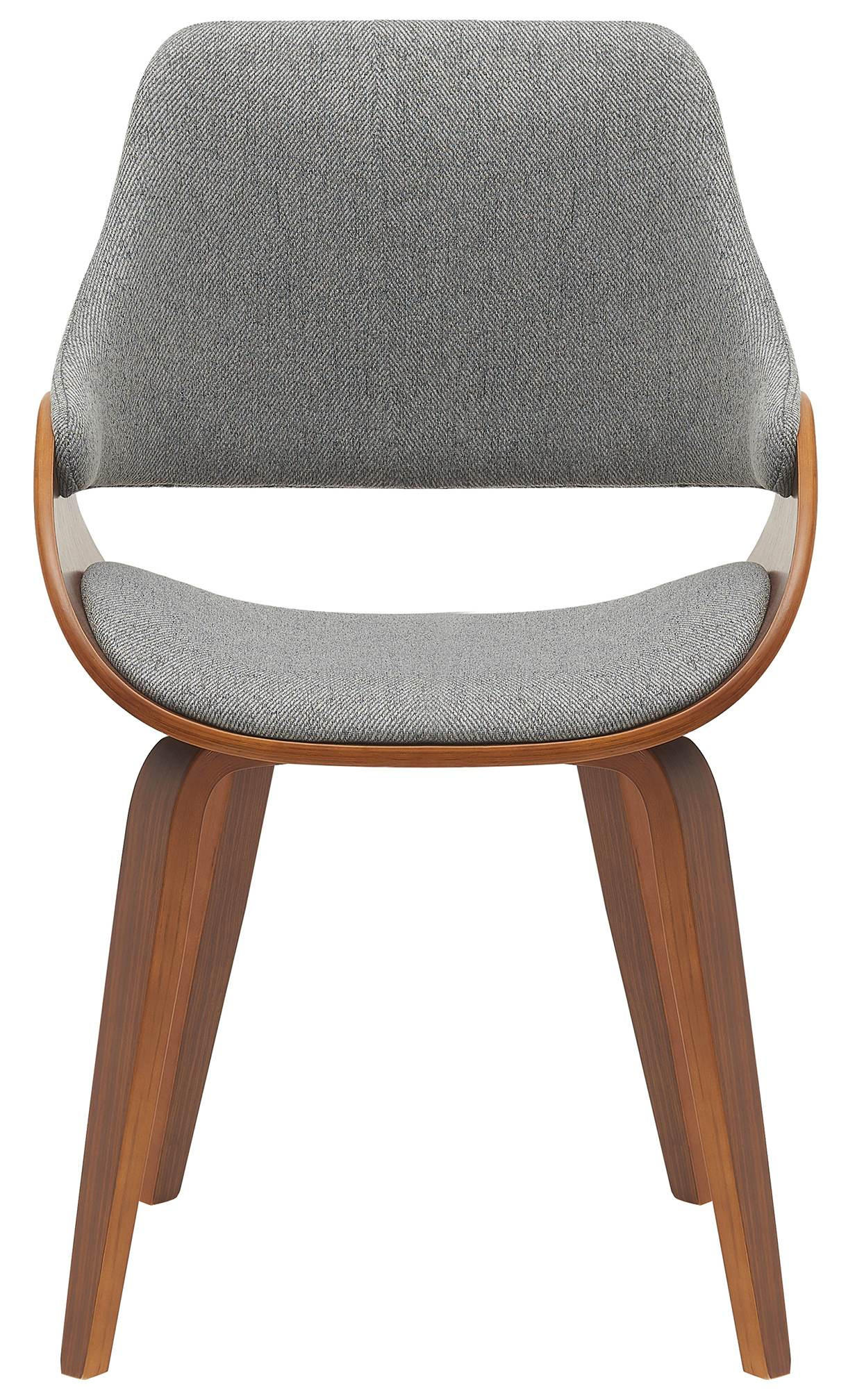 ESSZIMMERSTUHL 2er Set Stoff Walnuss/Dunkelgrau - Dunkelgrau/Walnussfarben, Holz/Textil (52/86/54cm) - CLP