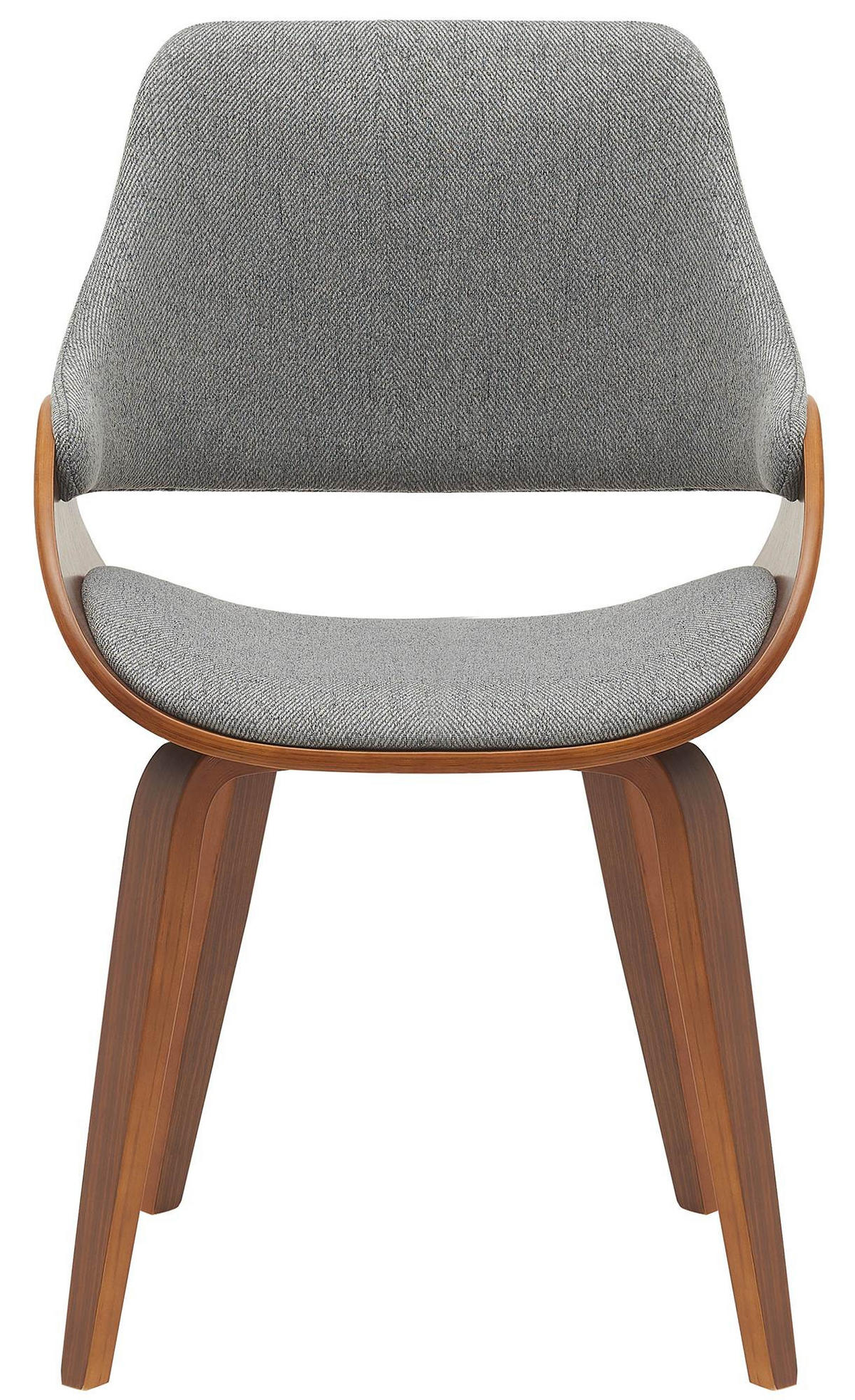 ESSZIMMERSTUHL 2er Set Stoff Walnuss/Dunkelgrau - Dunkelgrau/Walnussfarben, Holz/Textil (52/86/54cm) - CLP