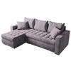 ECKSOFA Luis mit Schlaffunktion Puderrosa Samt - Silberfarben/Rosa, Kunststoff/Textil (148/238cm) - Bromarkt