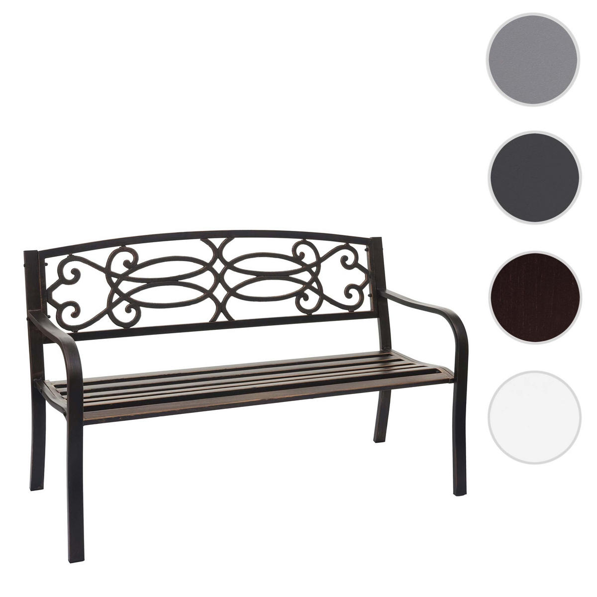GARTENBANK Bronze - Bronzefarben, Metall (127/87/58cm) - MCW