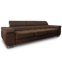 BETTSOFA MOSINE Braun Kordstoff mit Schlaffunktion - Braun, Textil (281/87/98cm) - MASSENO