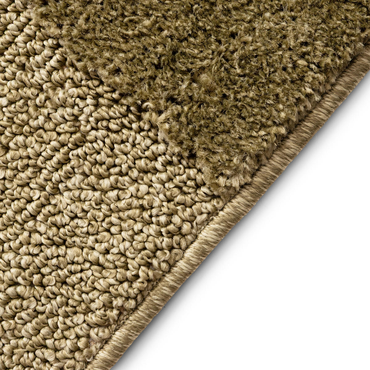 KURZFLORTEPPICH RELIEVO oliv abstrakt 3D-Struktur 80/150 cm - Olivgrün, Textil (80/150cm) - Tapiso