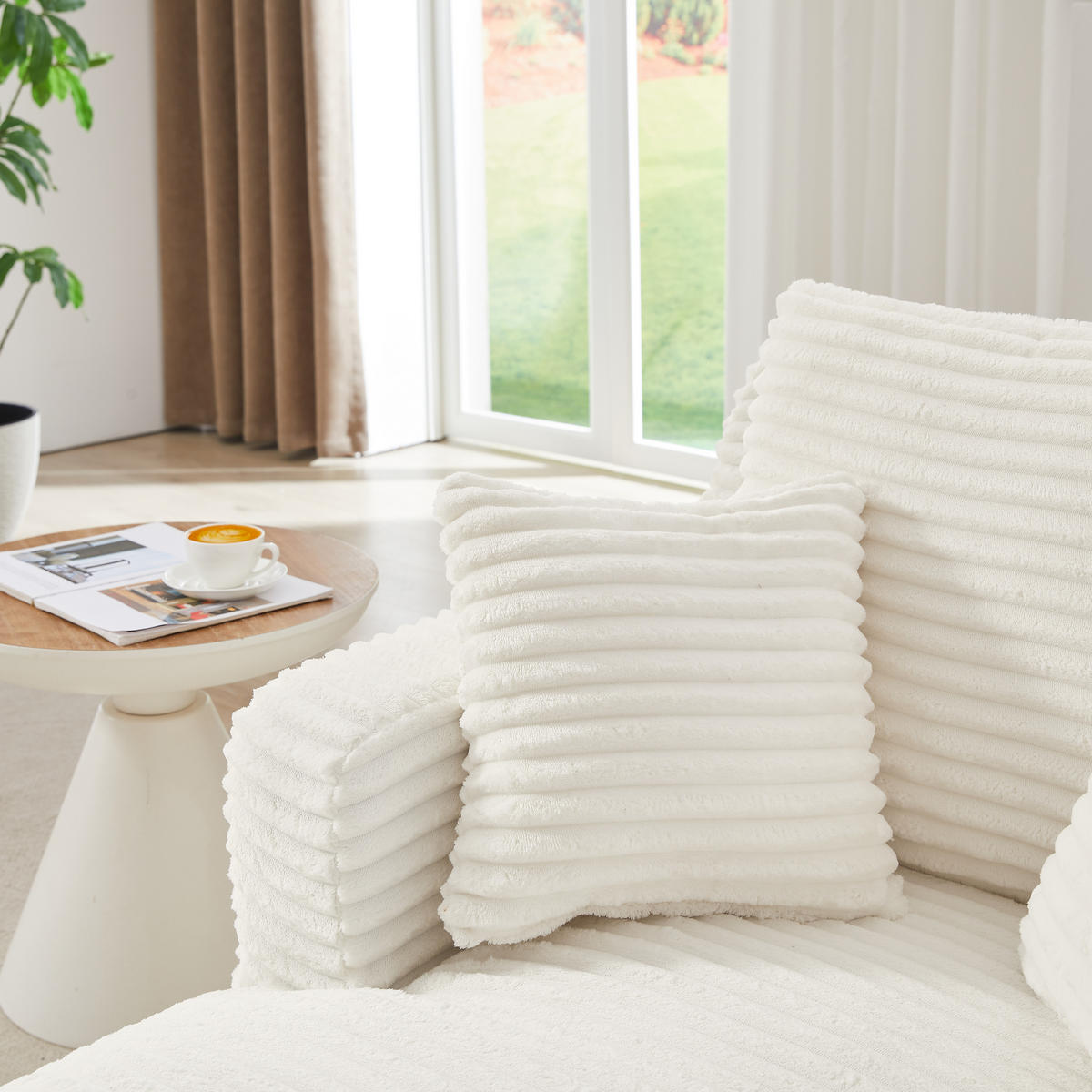 SCHLAFSESSEL DE-34906 Cord mit Schlaffunktion Cremefarben - Creme, Textil (100/82/166cm) - ComfortXL