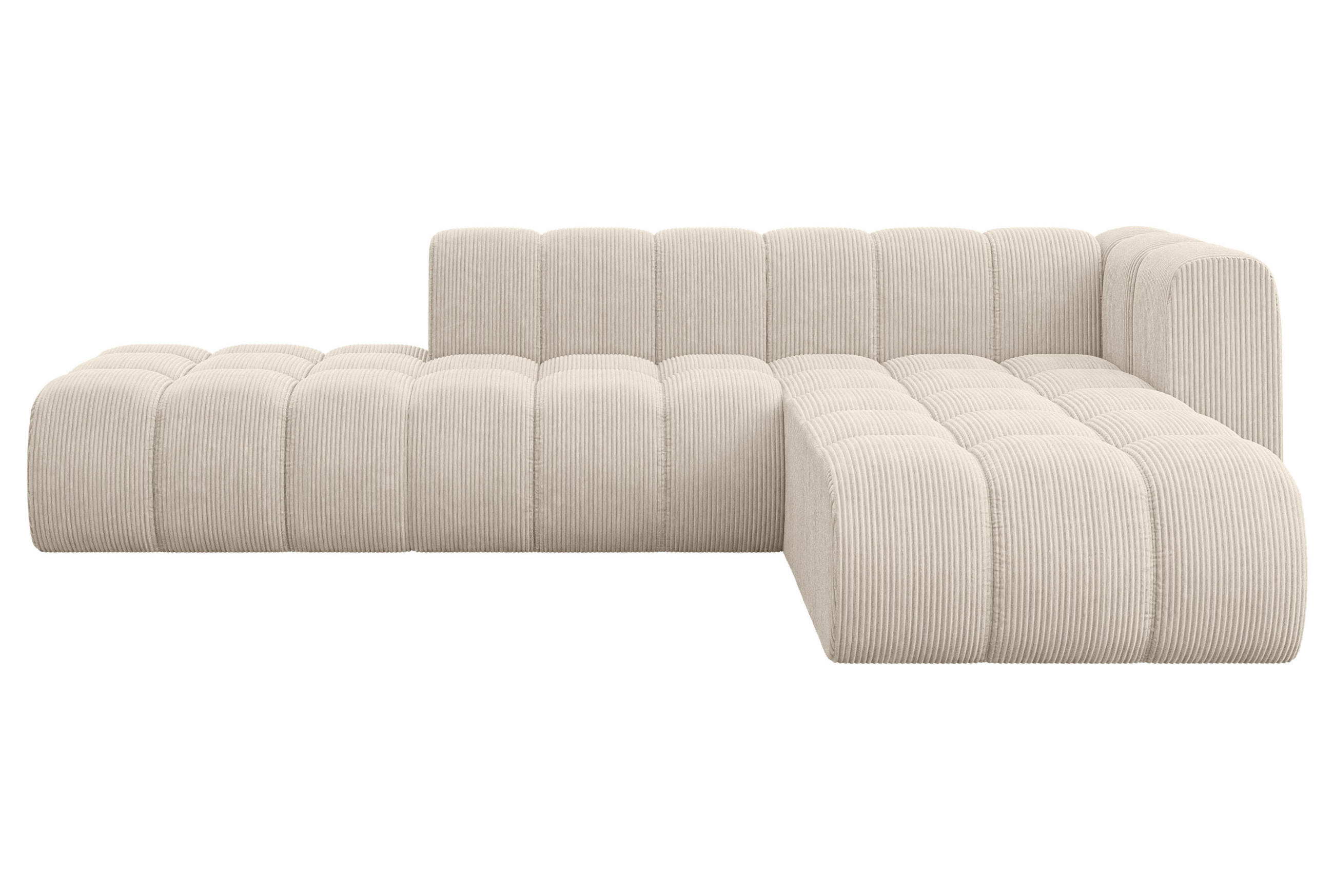ECKSOFA modulares Sofa Zuvon-L1 - 296x177x70 cm Beige - Beige, Holzwerkstoff/Textil (296/177cm) - ALTDECOR