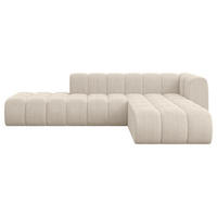 ECKSOFA modulares Sofa Zuvon-L1 - 296x177x70 cm Beige - Beige, Holzwerkstoff/Textil (296/177cm) - ALTDECOR