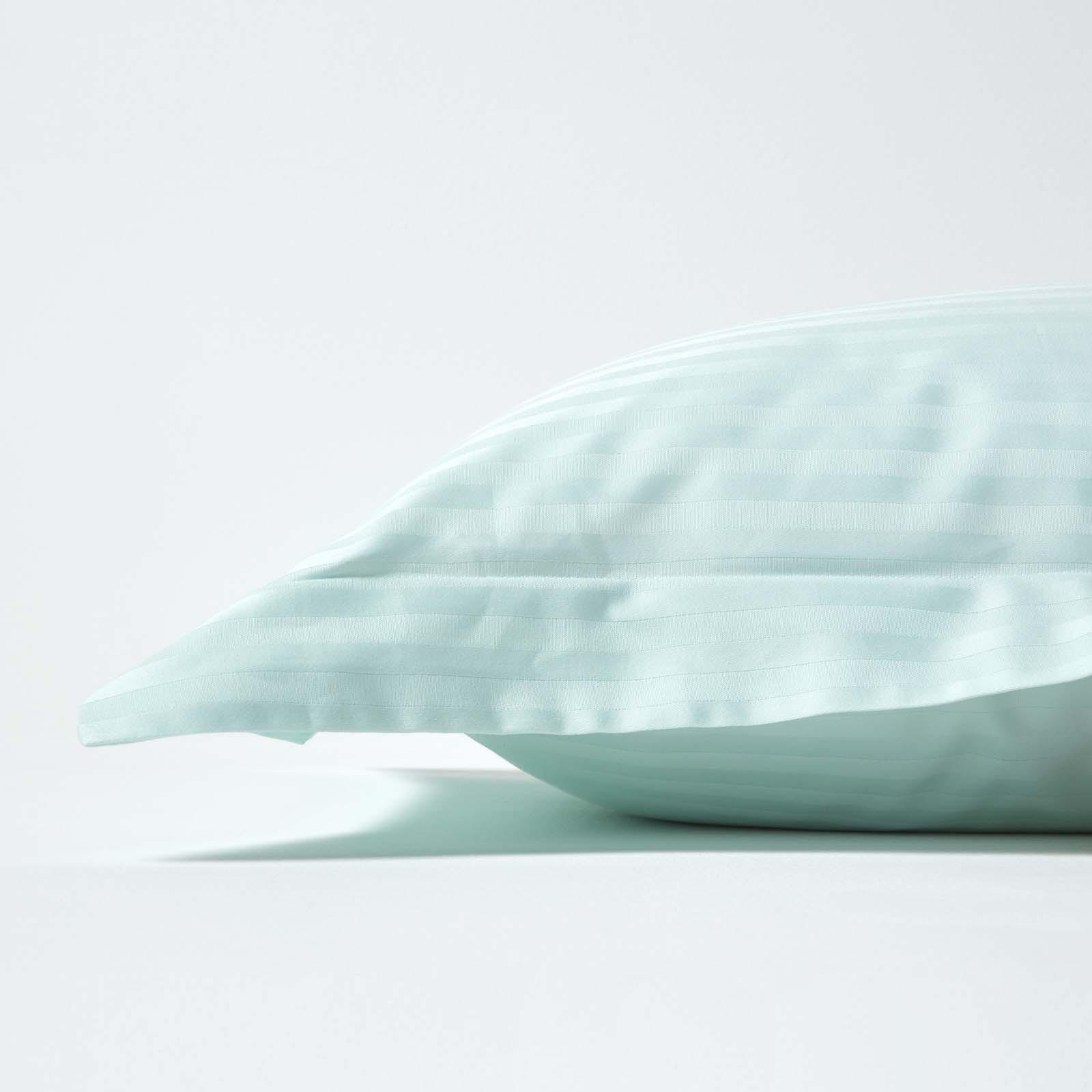 KISSENBEZUG Damast mit Stehsaum, Fadendichte 330 - Blau, Textil (48/74cm) - Homescapes